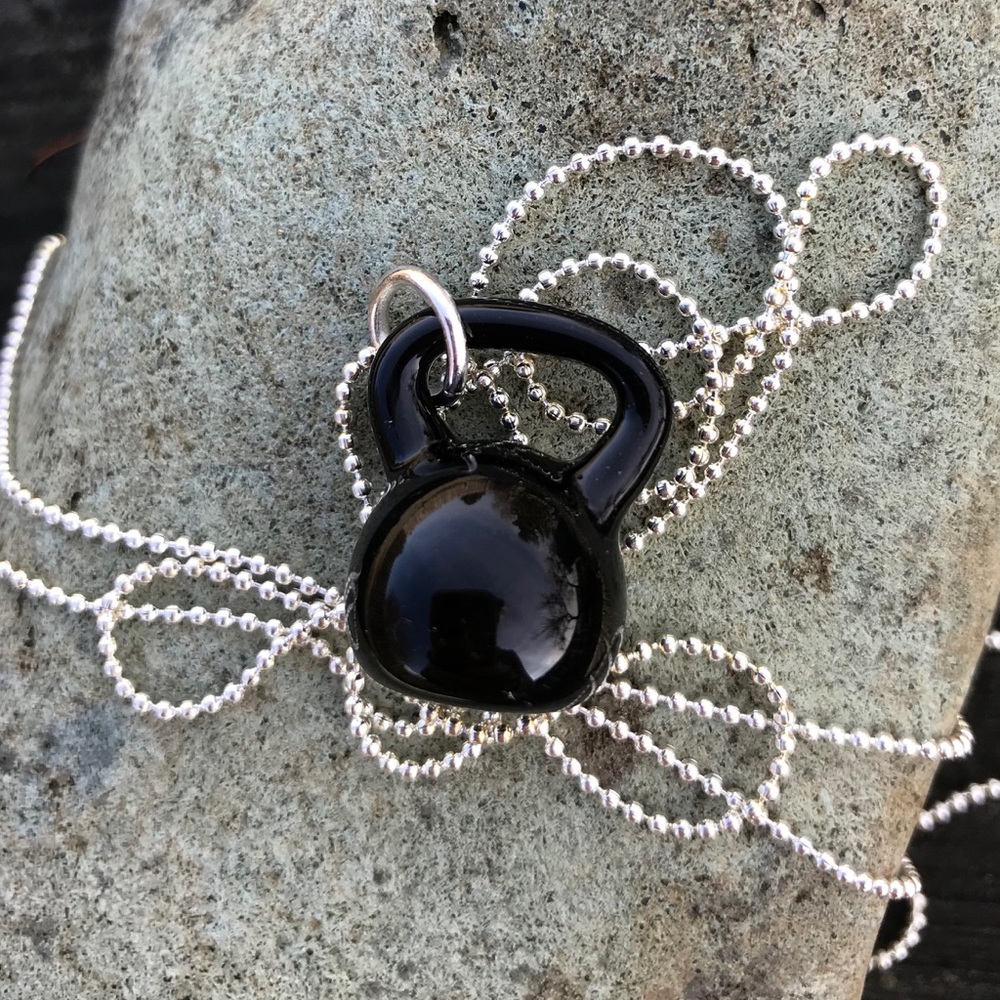 Handmade Kettle Bell Necklace Crossfit Gym Jewlery